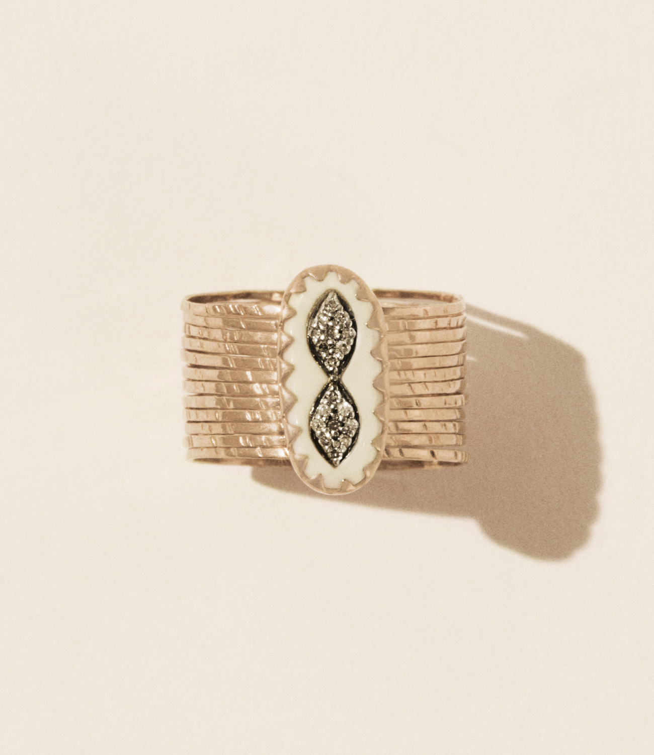 Pascale Monvoisin Ring BOWIE N°1 WHITE DIAMOND