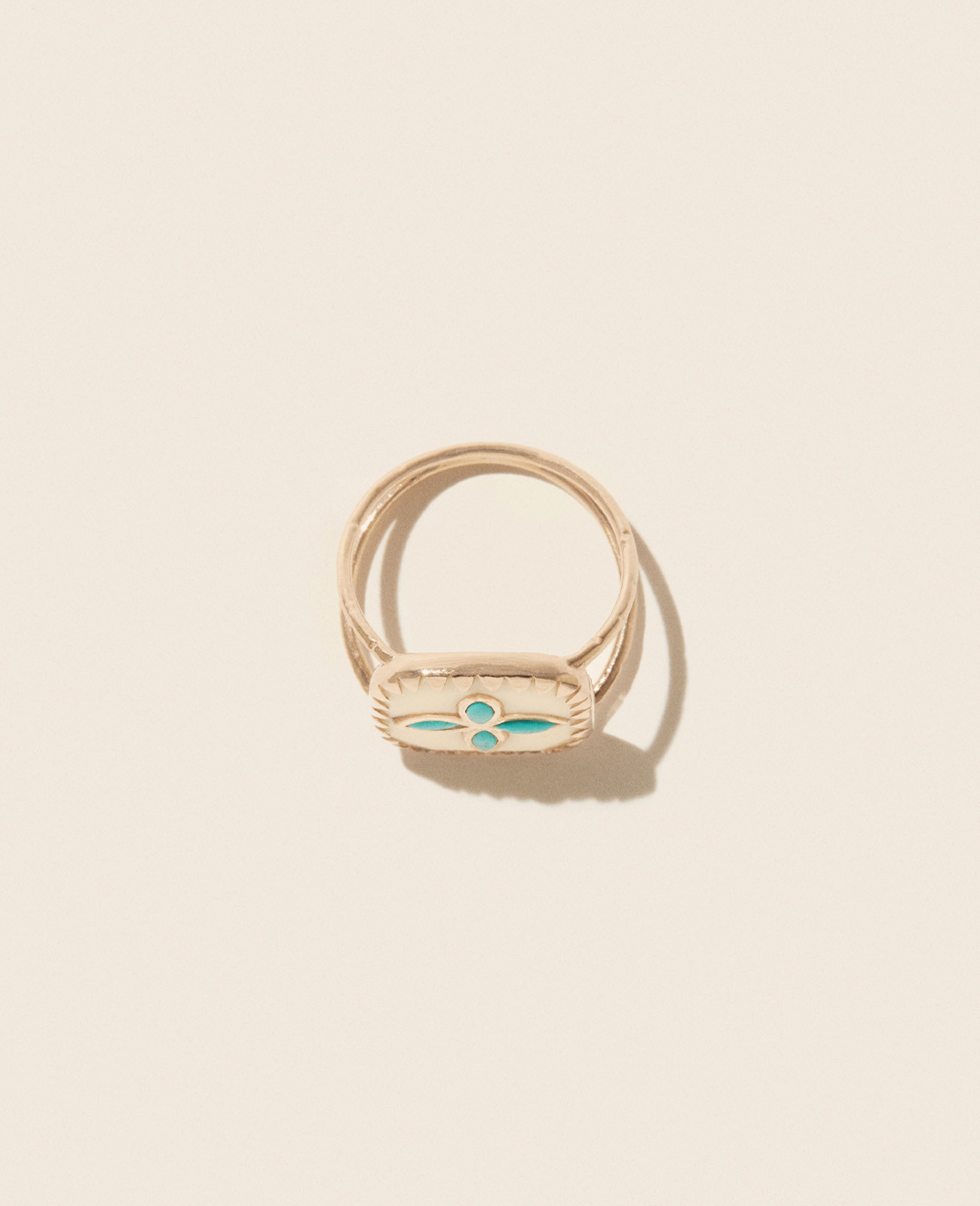 BOWIE N°2 WHITE TURQUOISE ring pascale monvoisin jewelry paris