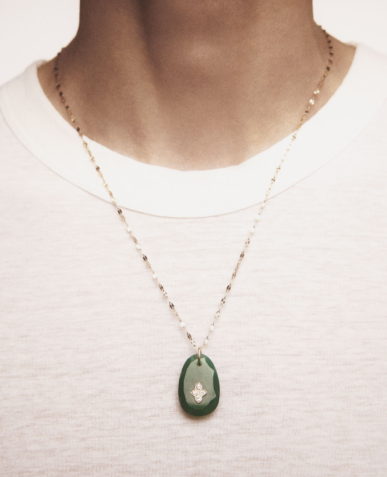 GAIA N°1 GREEN ONYX necklace pascale monvoisin jewelry paris
