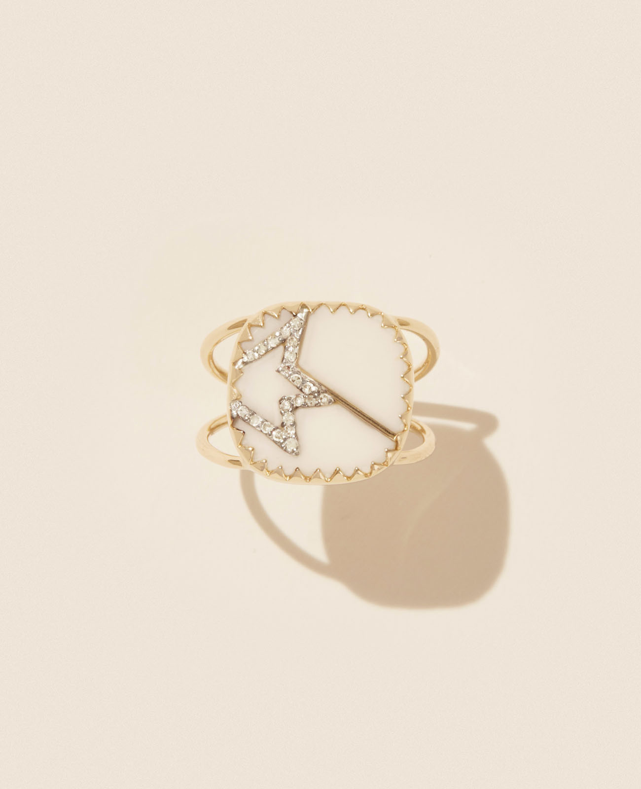 VARDA N°2 WHITE DIAMOND ring pascale monvoisin jewelry paris