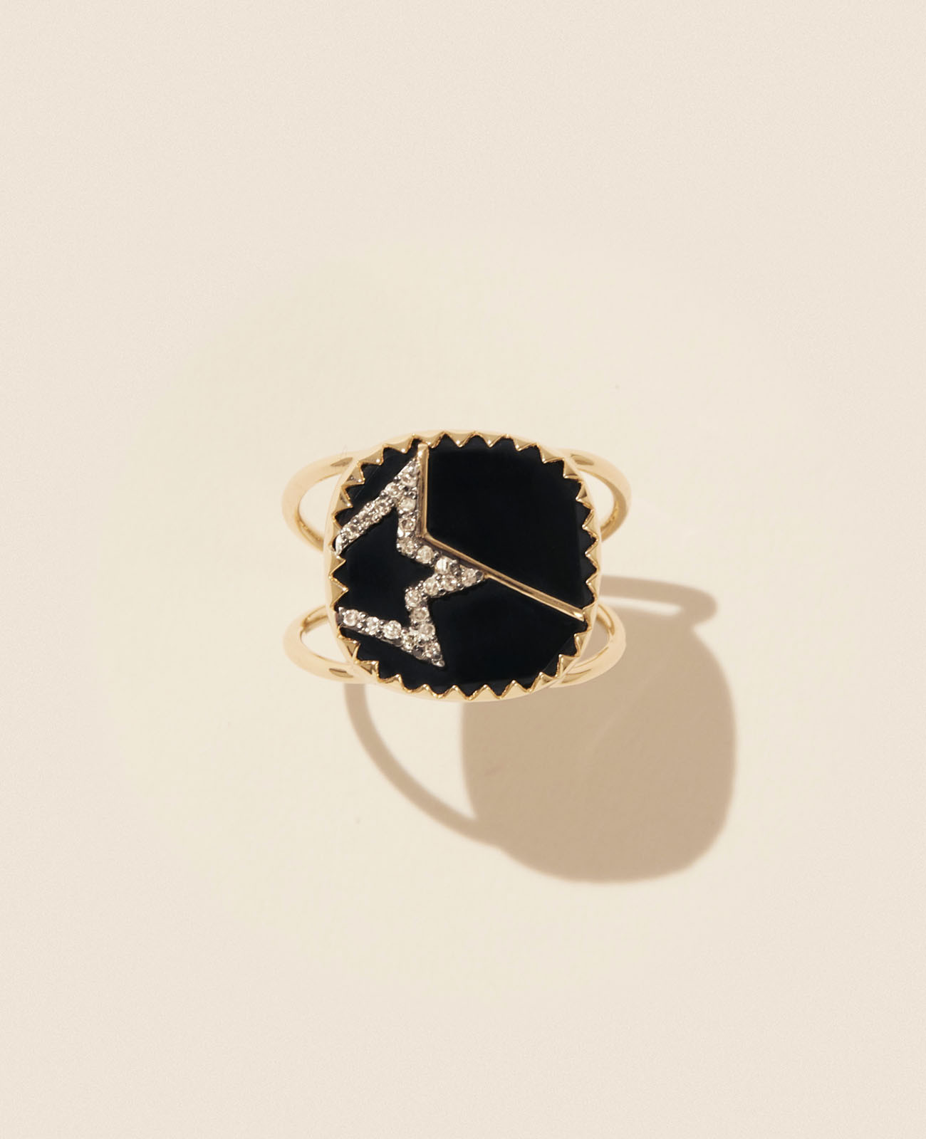 VARDA N°2 BLACK DIAMOND ring pascale monvoisin jewelry paris