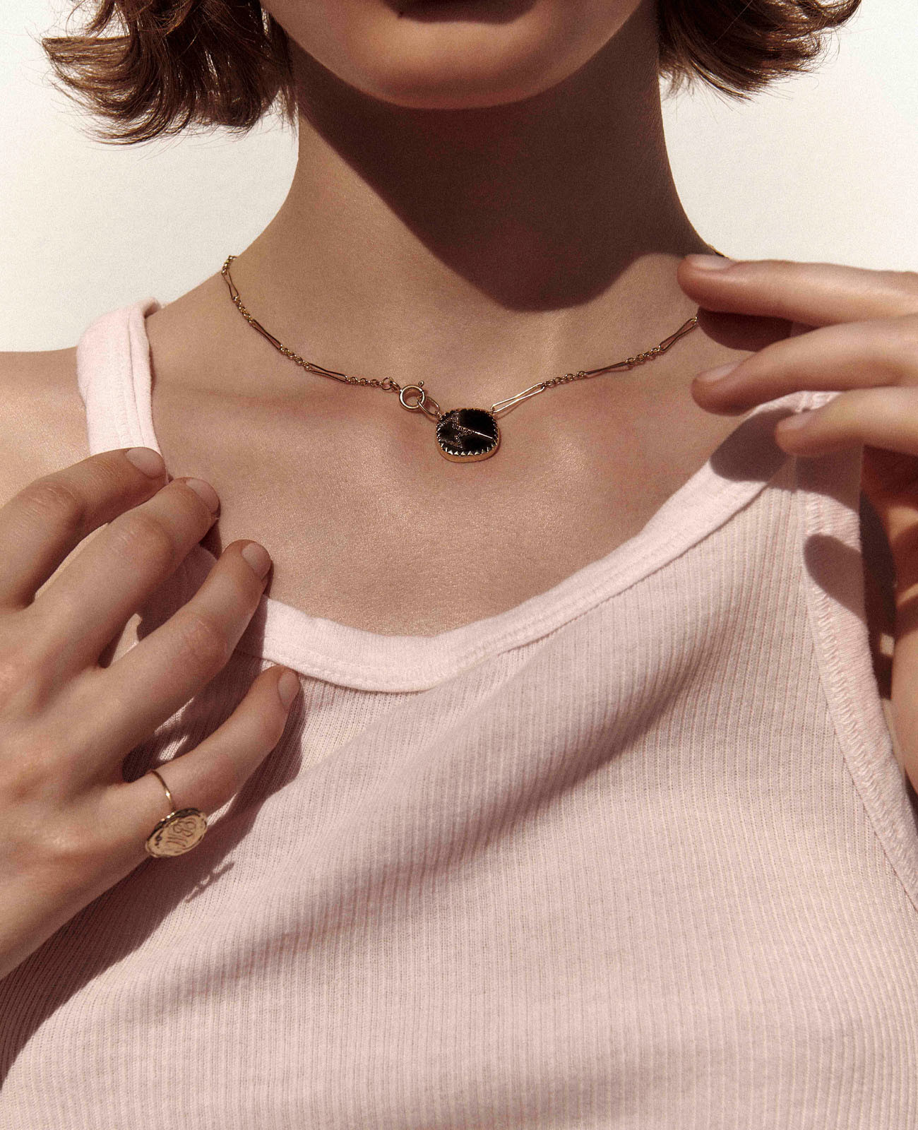 VARDA N°2 BLACK DIAMOND necklace pascale monvoisin jewelry paris
