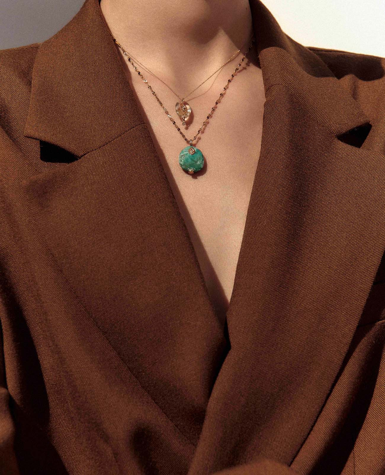 SOUAD GREEN AMETHYST necklace pascale monvoisin jewelry paris