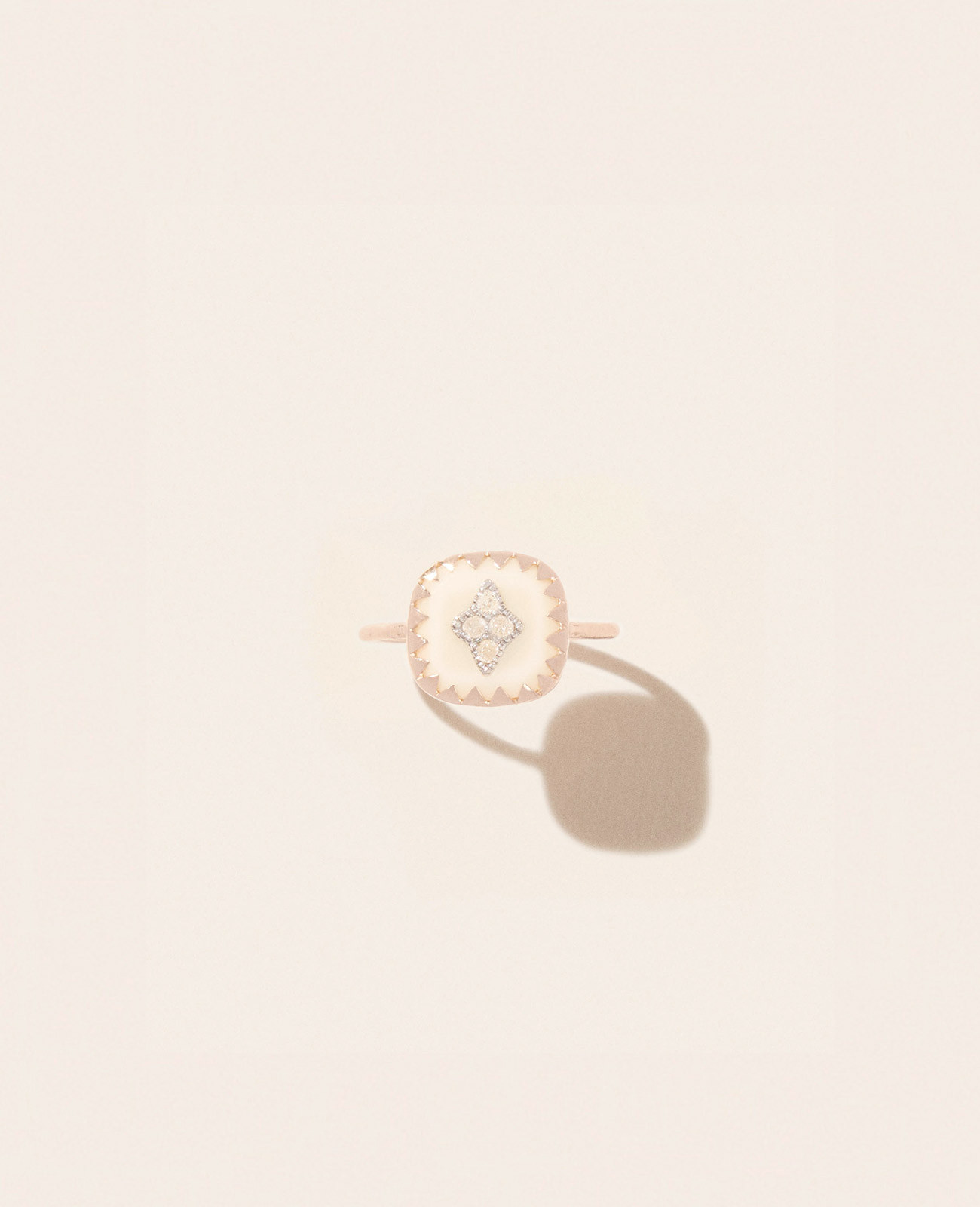 PIERROT WHITE ring pascale monvoisin jewelry paris