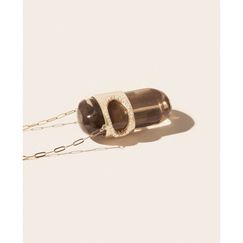 GIGI N°2 SMOKY QUARTZ Necklace - Pascale Monvoisin | E-shop