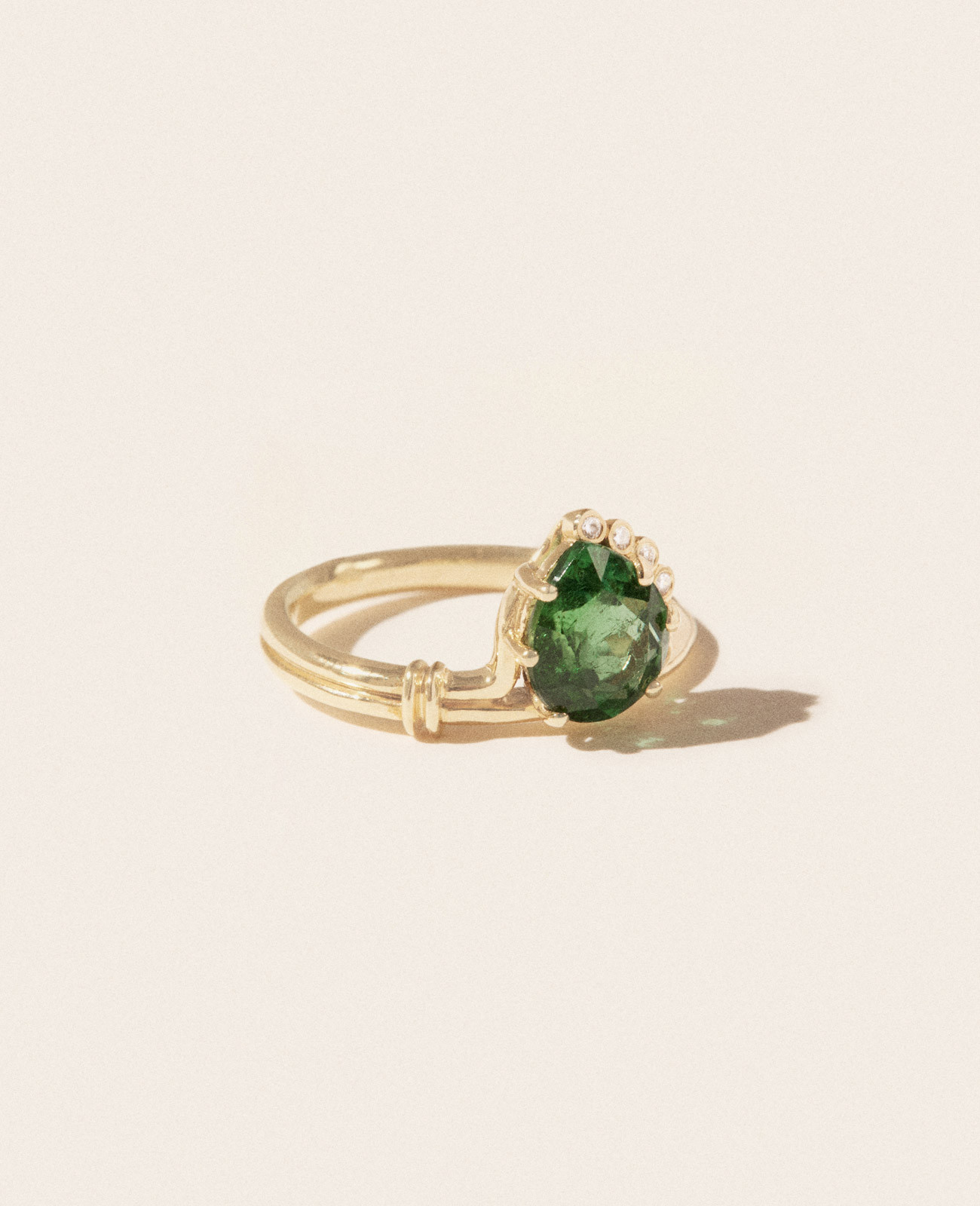 SUN N°2 GREEN TOURMALINE ring pascale monvoisin jewelry paris