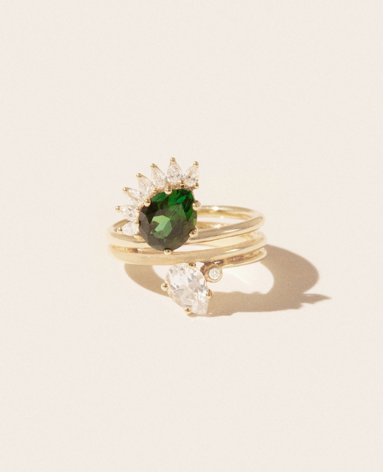 SUN N°4 GREEN TOURMALINE ring pascale monvoisin jewelry paris