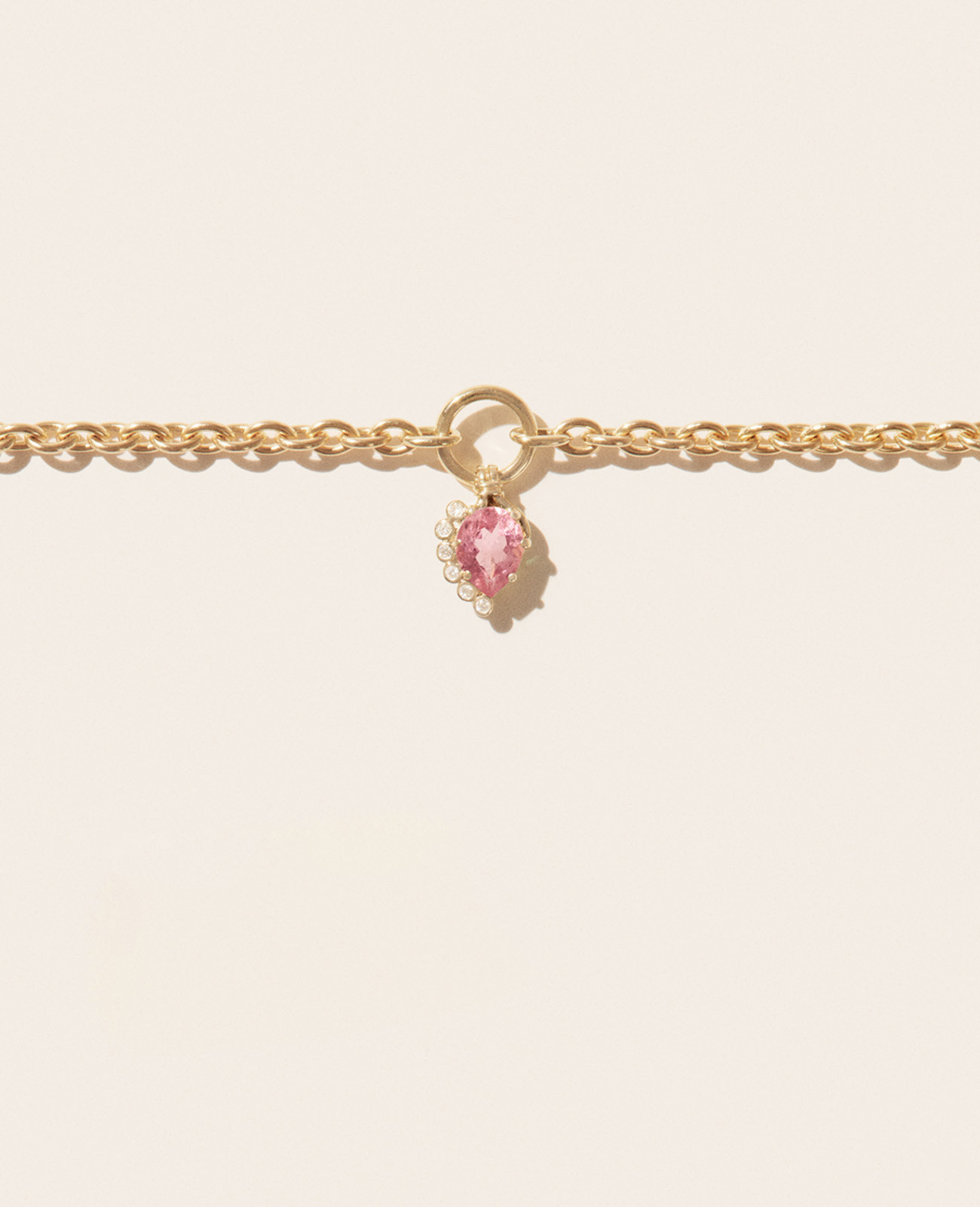 collier SUN N°1 TOURMALINE ROSE bijoux pascale monvoisin paris