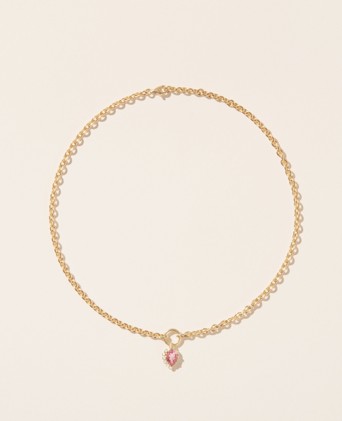 SUN N°1 PINK TOURMALINE necklace pascale monvoisin jewelry paris