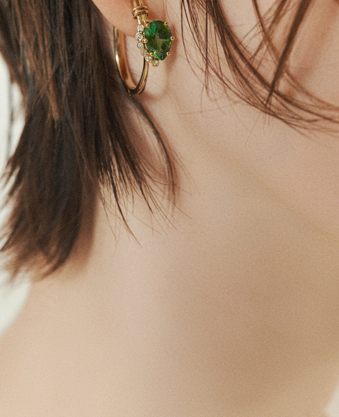 SUN N°1 GREEN TOURMALINE earring pascale monvoisin jewelry paris