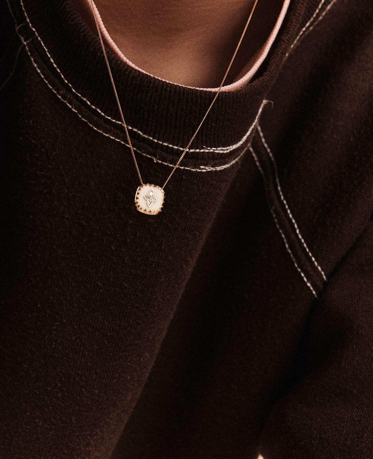 PIERROT N°2 WHITE necklace pascale monvoisin jewelry paris