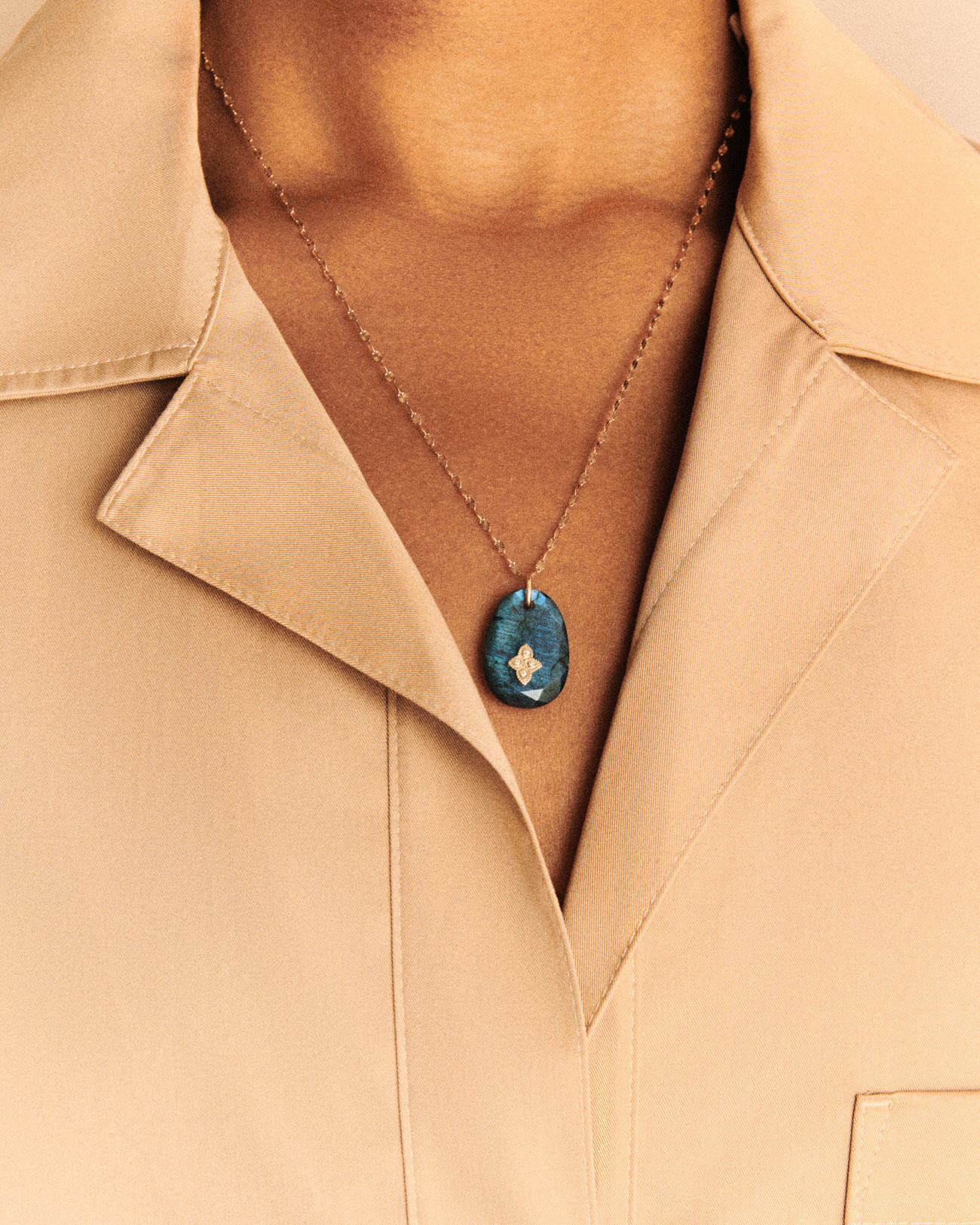 GAÏA N°1 LABRADORITE necklace pascale monvoisin jewelry paris