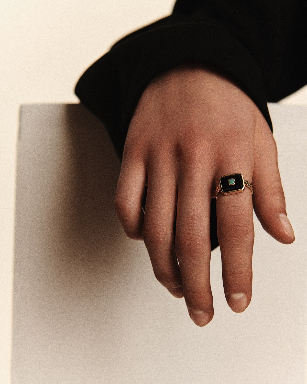 ANTON N°1 BLACK ONYX ring pascale monvoisin jewelry paris